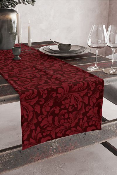Vagonik Червена флорална пътека с дигитален печат 140x40