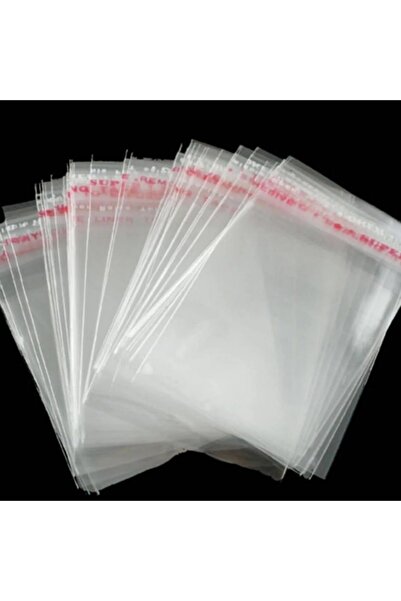 SARAY AMBALAJ Bantlı Şeffaf Poşet 9x15 cm(1000 Adet)Kendinden Yapıskanlı Jelatin