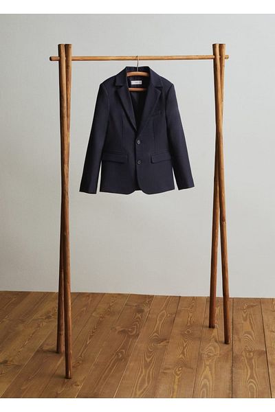 MANGO Kids Slim Fitted Suit Blazer Jacket