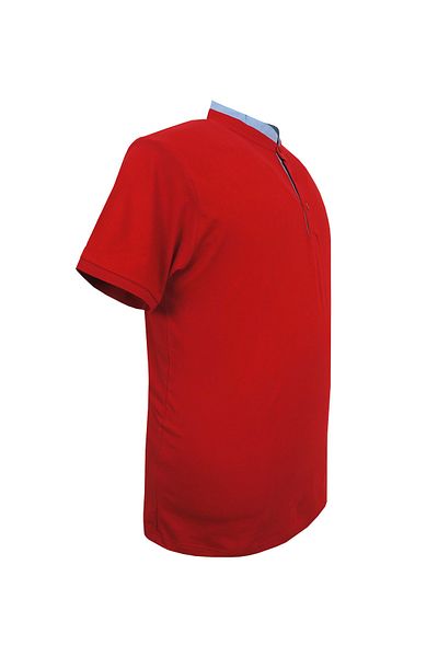 rugatchi Men's Large Size Oversize Lycra Judge Collar T-Shirt