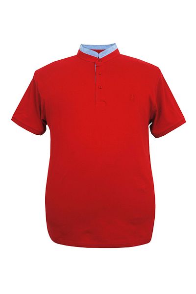 rugatchi Men's Large Size Oversize Lycra Judge Collar T-Shirt
