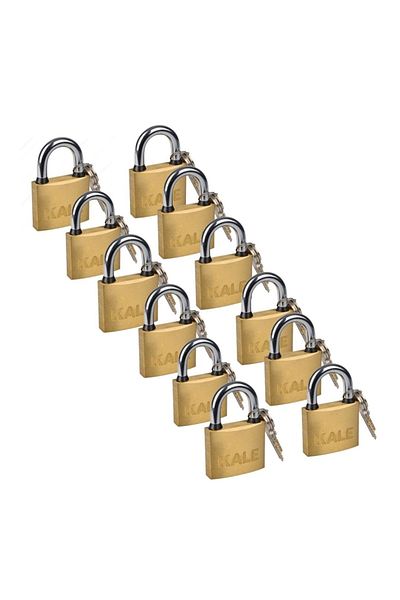 Kale Kilit Kale 25 mm Brass Padlock / 12 Pieces