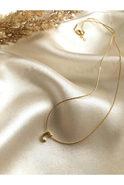 Takıcım C Harfli Gold Kolye