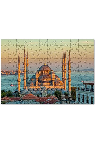 Cakapuzzle صورة مسجد السلطان أحمد اسطنبول 120 قطعة لغز الصور المقطوعة Mdf (خشب)