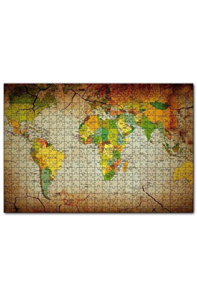 Cakapuzzle Küresel Isınma Ve Çölleşme Vurgulu Dünya Haritası 255 Parça Puzzle...