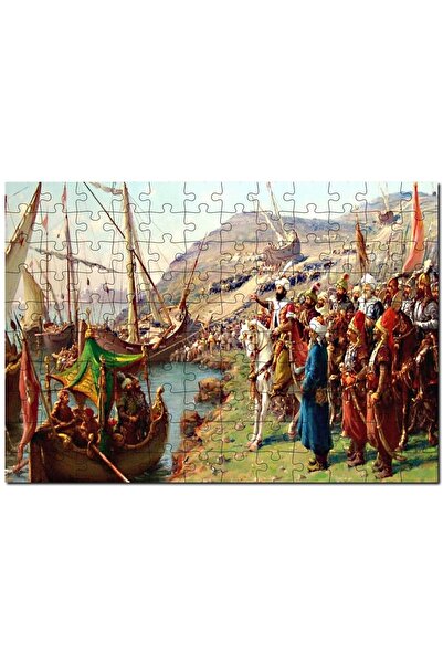 Cakapuzzle اسطنبول فاتح سلطان محمد سفن تنزيل 120 قطعة لغز الصور المقطوعة Mdf (خشب)