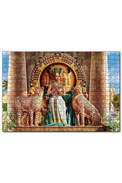 Cakapuzzle نفرتيتي والعصا بجوار العرش في مصر القديمة 1000 قطعة لغز الصور المق...