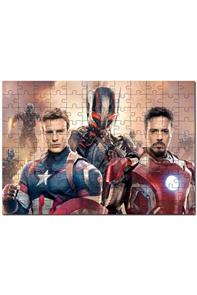 Cakapuzzle أحجية الصور المقطوعة لعصر أولترون الرجل الحديدي وكابتن أمريكا المك...