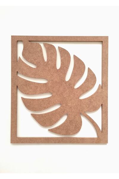 DEKOLOBİ Ham Mdf Boyanabilir Deve Tabanı Pano / Yaprak Çerçeveli Tablo