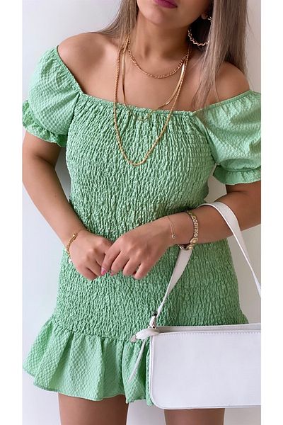 SEDA FİDAN Φόρεμα Princess Off Shoulder Gipeli Πράσινο