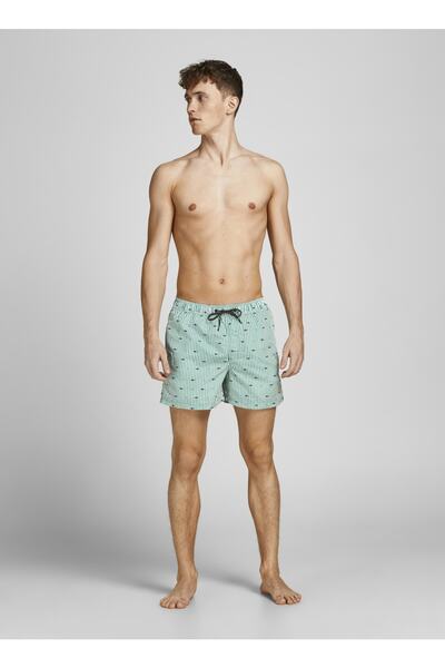 Jack & Jones 12204006_jpstcrete Jjswim Akm Mini Normal Зі шортами зеленого кольору з візерунком для чоловіків