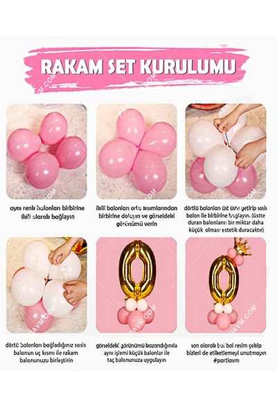 PARTİAVM Number Balloon Welcome Set Age 2 Number Balloon Gold King Crowned 2 Number Balloon