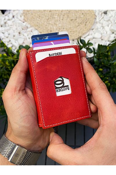 BAYDERİ Jules Genuine Leather Men's Wallet with Mechanism