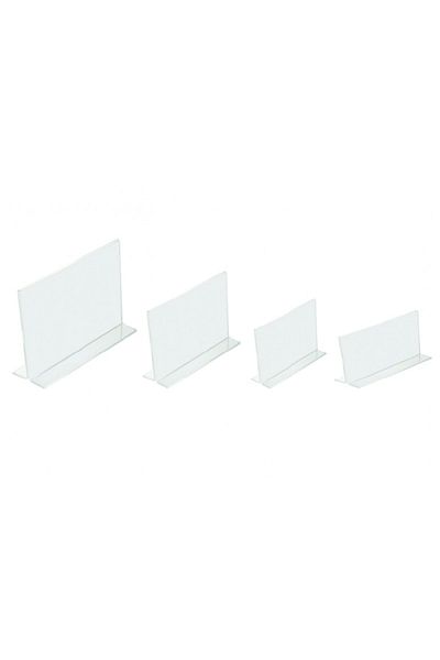 soylu pleksi 10.5X21 cm t Type Horizontal Foil Brochure Holder Transparent Plexiglass - Pack of 5