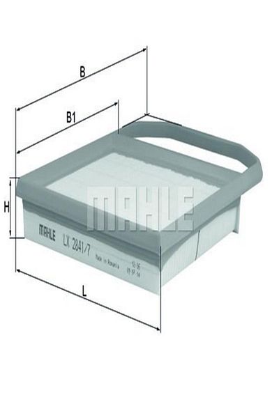MAHLE Lx2841/7 Air Filter Mercedes C450 W205 12- E400 (W212) 13 (WM292519)