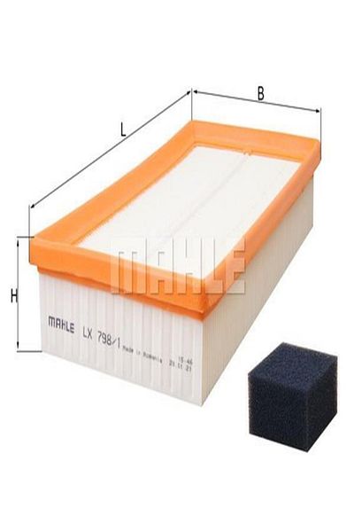 MAHLE فلتر الهواء Lx798/1 التركيز 1.4 16 فولت 1.6 16 فولت 1.8 16 فولت 2.0 16 فولت 1.8 تي دي سي (98 04)1058022 (وا885234)