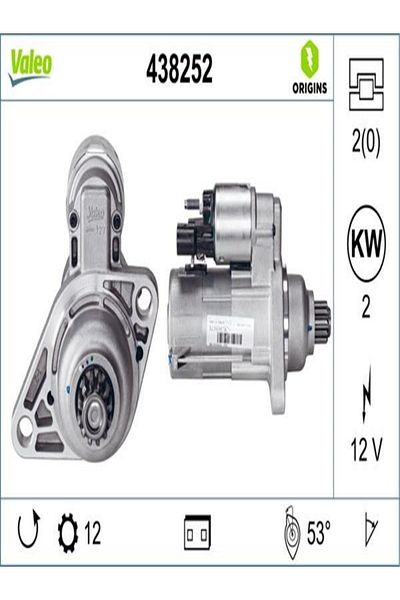 VALEO 438252 Starter Motor 0am911023l Wr979135