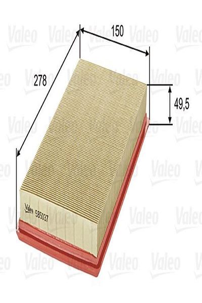 VALEO 585037 فلتر الهواء (الرينو: Clio III 1.9 D)8200459849 (وا531217)