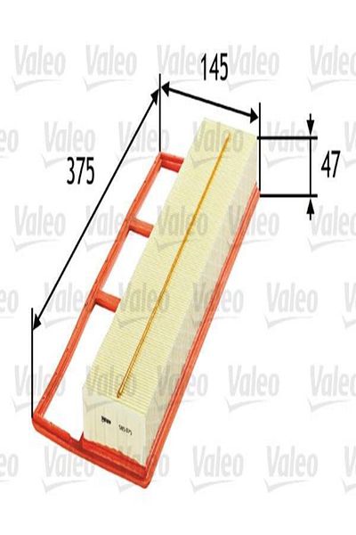 VALEO 585075 فلتر الهواء (شركة فيات: 500)ألبيالينيادوبلوفيورينوفكرةالباندا1542778 (وا681831)
