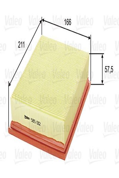VALEO 585012 فلتر الهواء (أوبل: كورسا-ب 1.7 د. كورسا-ب 1.5 Td)834585 (WF485269)