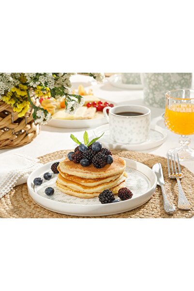 English Home Dande New Bone Pasta Tabağı 21 Cm Beyaz - Yeşil