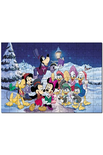 Cakapuzzle Mickey Ve Minnie Mouse Donald Daisy Duck Goofy Pluto 000 Parça Puzzle Yapboz Mdf (ahşap)
