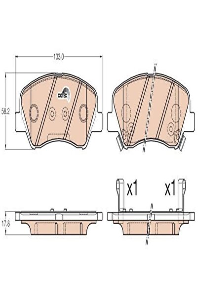 TRW Gdb3548 Balata Fren On-(HYUNDAİ: ACCENT BLUE 12-14 / İ20 12- / HYUNDAİ: H350 581011RA05 (WC342519)