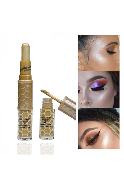 LİZAGOLD Double Sided Highlighter Stick and Liquid Illuminator - 03