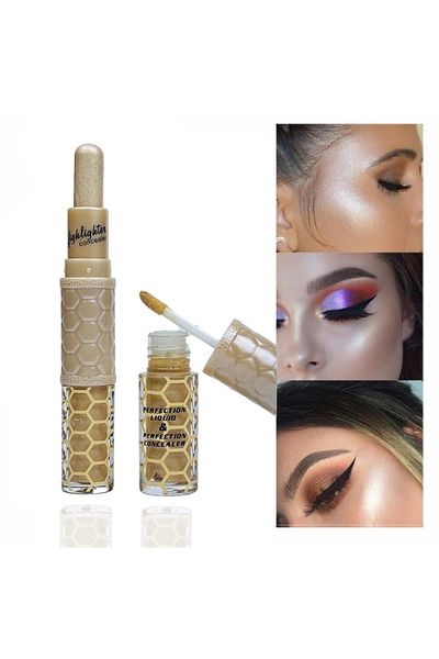 LİZAGOLD Double Sided Stick Highlighter and Liquid Illuminator 02