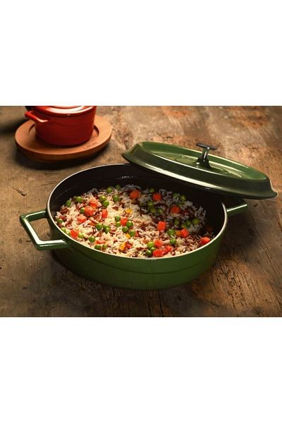 Lava Yayvan Pot Trendy Green 24cm