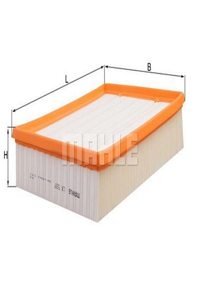 MAHLE Lx537 Air Filter (VW TRANSPORTER 95-04) 2.4 - 2.5 Tdi074129620 (WA597219)