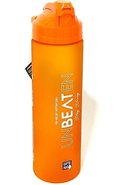 Gıpta قارورة برتقالية منقوشة بتصميم تريتان مع مصاصة سعة 600 مل