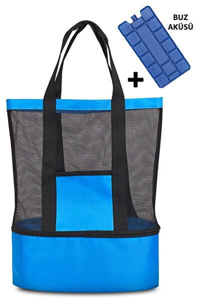 HeiN Синя плажна чанта