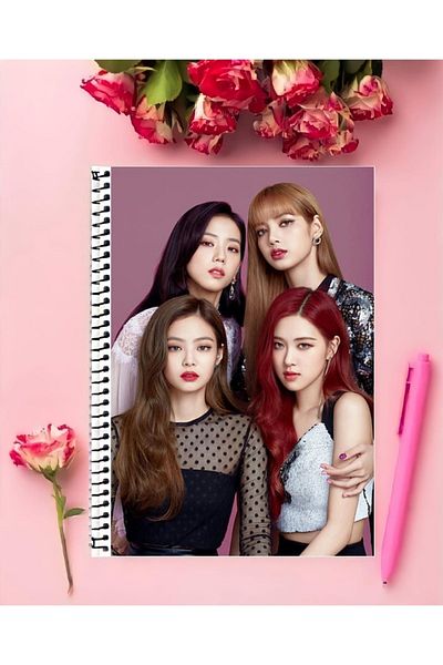 animeandyourworld Blackpink Notebook 1 Piece Special Design A4 Size 21*29 Cm Wired Striped Large Size Notebook