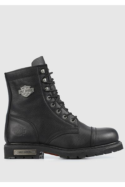 Harley Davidson Ανδρικές Δερμάτινες Μπότες - Colmar Black Printed, Μαύρο, Cm10553a
