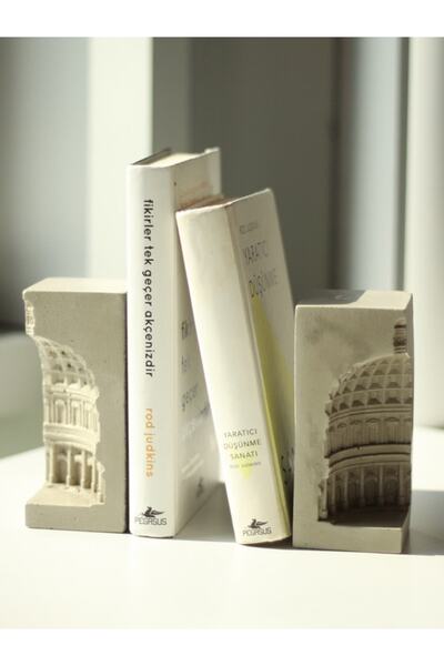 The Craft Thor 2'li (ikili) Pantheon Mimari Tasarım El Yapımı Beton Kitap Tutacağı / Desteği