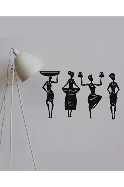 MODAT Afrikalı Kadınlar Duvar Dekoru-süsü, Lazer Kesim, Ahşap Dekoratif Tablo