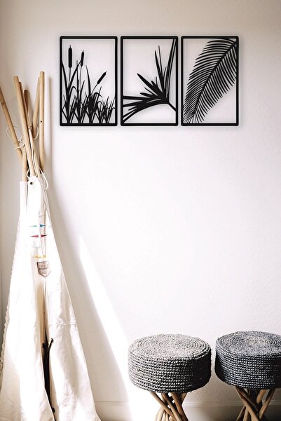 MODAT Yaprak Ve Sazlık Temalı Lazer Kesim Ahşap Duvar Dekoru