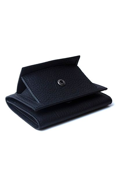 Westpolo Genuine Leather Black Mini Unisex Wallet Card Holder