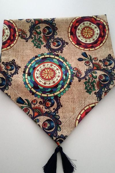 NurasliHome Αμερικάνικο σερβιρίσματος Runner Ethnic Mandala Pattern