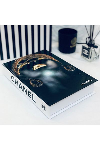 Saccura Dekor Διακοσμητικό Βιβλίο Κουτί Chanel Αφρικανική Γυναικεία Φιγούρα Διακοσμητικό Κουτί