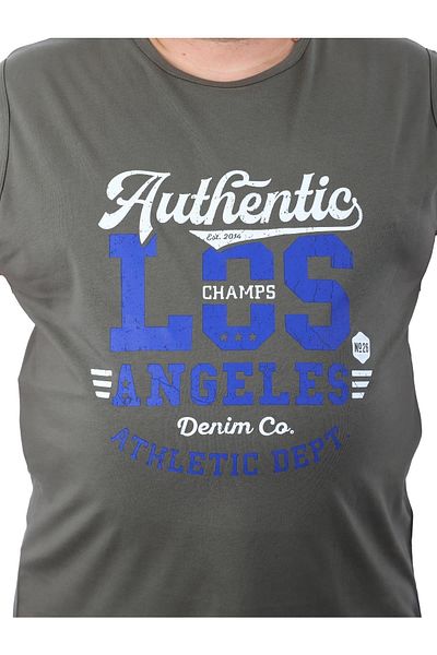 MocGrande Ανδρικό μεγάλο μέγεθος εσώρουχο Bis Collar Los Angeles Khaki 22136-5-std
