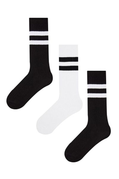 MEM SOCKS Чифт от 3 детски чорапи до коляното на райета