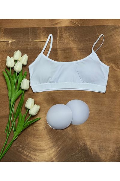 NEVRACA BUTİK Women's Bustier with Rope Suspender Pad