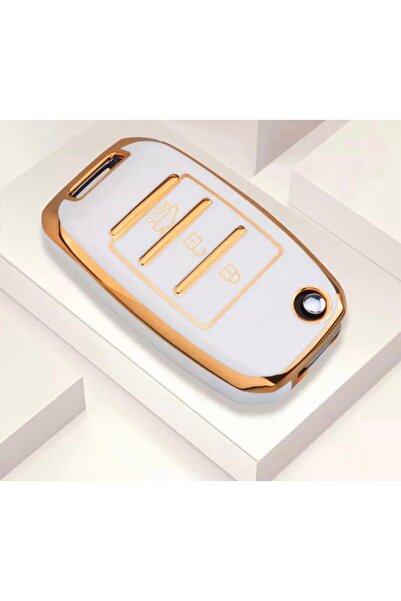 AYZ GARAGE Husă pentru chei albe din material TPU Kia Switchblade