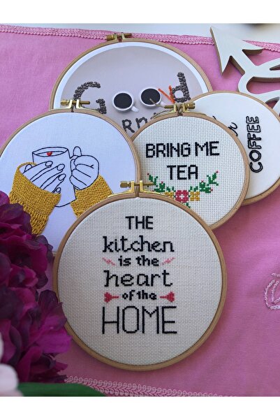 Genel Markalar Kitchen Home Kaneviçe Nakış Kasnak Pano Mutfak Temalı Hediye