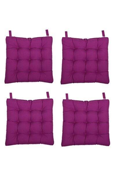 Kuscini 4 Lü -özel Set- Pofidik Natura 40x40 Rattan Cırtlı Sandalye Minderi S...