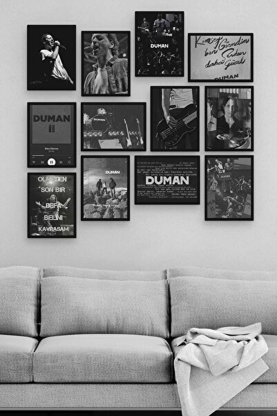 Genel Markalar Duman 12 Parça Ahşap Mdf Tablo Zlltb421