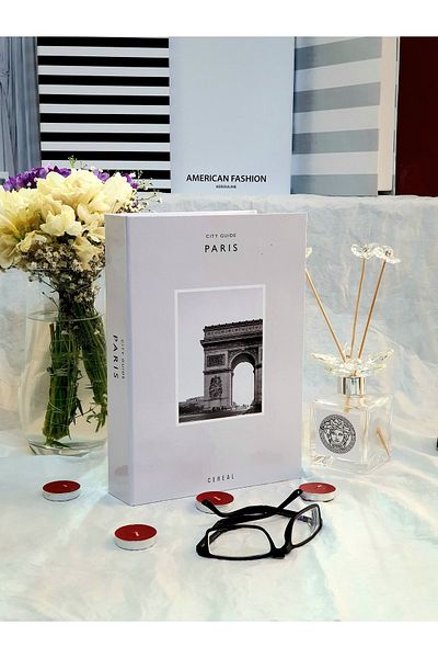 Saccura Decor Decorative Box Cereal City Guide Paris Book Box