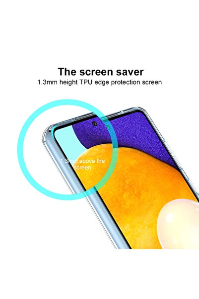 m.tk moveteck Samsung Galaxy A73 5g Uyumlu Kılıf Kamera Çıkıntılı Sararmaz Koruyucu Şeffaf Silikon